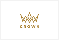 Abstract Crown Logo Design Vector Illustration Product Image 1