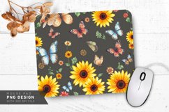 Sunflower Delight Mouse Pad PNG Design Product Image 1