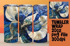Glitter Mosaic Flower Tumbler Wrap Sublimation 20oz Product Image 1