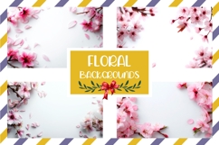 Pink Flowers Background PNG, Sakura Background Designs Product Image 1