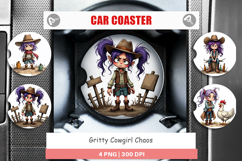 Car Coaster Cowgirl Chaos Product Image 1