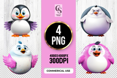 Cute Cartoon Penguin Clipart Sublimation Png Product Image 1