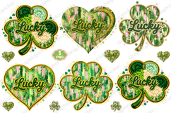 Lucky St. Patrick's Day Coquette PNG, Shamrock Yarn PNG Product Image 1
