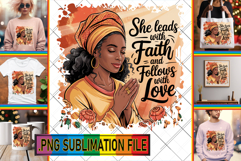 Cheerful TOTE BAG Magic PNG, Praying Woman Product Image 1