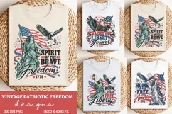 Liberty Tour Patriotic Eagle PNG, Vintage American Eagle Fre Product Image 1