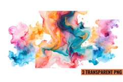 Watercolor Splashes Background Clipart , PNG Product Image 1