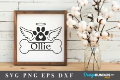 Pet Memorial Angel Wings, Dog Paw SVG, Pet Memorial SVG file Product Image 1