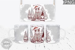 Merry Catmas Mug Wrap - Christmas Mug Sublimation Product Image 1