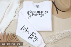 My Greatest Blessings SVG - Mother's Day Sleeve T shirt De Product Image 1