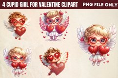 Cupid girl for Valentine Clipart PNG Product Image 1