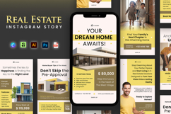 Yellow Brown Real Estate - Instagram Story ,Canva &amp; Affinity Product Image 1