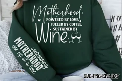 Surviving motherhood one sip at a time Sleeve SVG Product Image 1