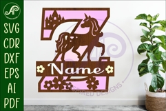 Unicorn Capital Monogram Letter name sign Z SVG Product Image 1