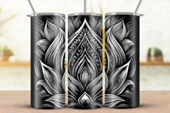 20oz Skinny Tumbler laser svg, Buddha Lotus pattern wrap Product Image 1
