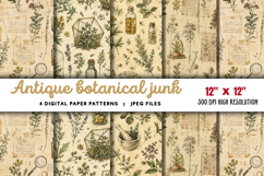 Antique Botanical Junk Journal JPG Product Image 1