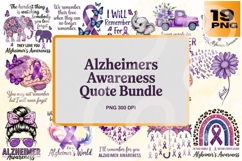 Alzheimer&#039;s Awareness Quote Bundle PNG Product Image 1