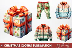Christmas Cloths Sublimation Clipart PNG Product Image 1