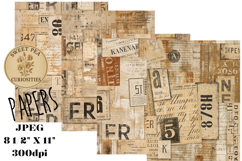 Grunge, Mixed Media, Papers, Junk Journal Product Image 1