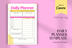 Minimal Cute Daily Planner Canva Template Product Image 1