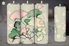 Ginkgo Tumbler Sublimation, 20 oz Tumbler Wrap Product Image 2