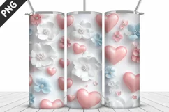 Valentines Love Skinny Tumbler PNG Wrap| Valentines Tumbler Product Image 2
