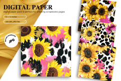 Sunflower Background Wallpaper Digital Paper Wall Art Product Image 1