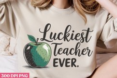 Luckiest teacher ever PNG, St Patricks Day Teache Product Image 2