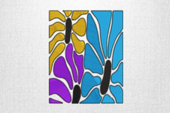 Colorful Abstract Butterfly Embroidery Design Product Image 1