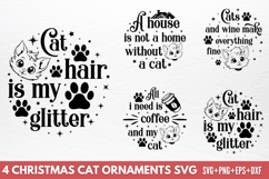 Christmas Cat Ornaments SVG Product Image 1