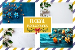 White Flowers Background, Floral Background Designs Product Image 1