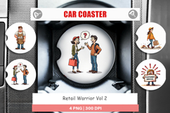 Retail Warrior Car Coaster Product Image 1