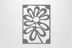 Monochrome Daisy Frame Embroidery Design Product Image 1