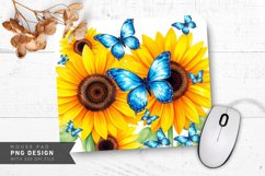 Golden Blossoms Mouse Pad PNG Design Product Image 1