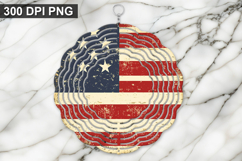 Flag Wind Spinner Sublimation -4Th Of July wind spinner PNG Product Image 1
