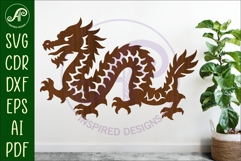 Chinese Dragon wall art sign, SVG file. vector file design 2 Product Image 1