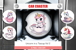 Car Coaster Teacup Unicorn Product Image 1