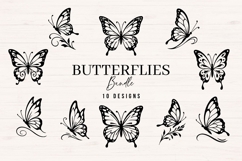 Butterfly SVG Bundle | 10 Elegant Butterfly PNG DXF Files Product Image 1