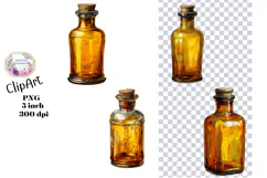 Vintage, Glass, Bottles, Ephemera, PNG, Clipart Product Image 1