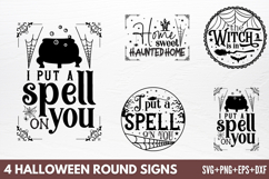 Halloween Round Signs SVG Product Image 1