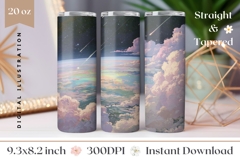 Cosmic Sky Tumbler Wrap, Space Tumbler Sublimation Product Image 1