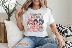 Happy Easter Bunny Cute Girl PNG Sublimation | Happy Easter Product Image 1