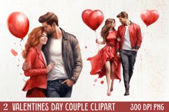 Valentines Day Couple Clipart, Valentines Clipart Product Image 1