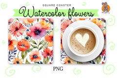 watercolor flowers, stand for hot Product Image 1
