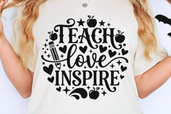 Teach Love Inspire Svg, Back To School Svg, Appreciation Svg Product Image 2