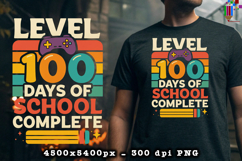 Level 100 Days of School Complete Gamer PNG Product Image 2