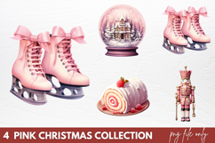 Pink Christmas Collection Sublimation PNG Product Image 1
