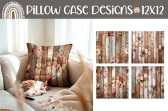 Boho Flowers Pillow Case, Wooden Pillow Designs Product Image 1