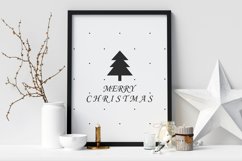 Merry Christmas wall decor, Winter poster, Christmas tree Product Image 1