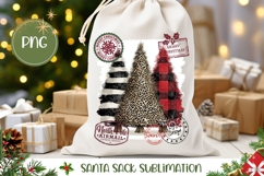 Leopard Christmas Trees Santa Sack, Christmas Tree PNG Product Image 1