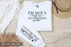 I'm not a night owl SVG - Funny Sleeve T-Shirt Design Product Image 1